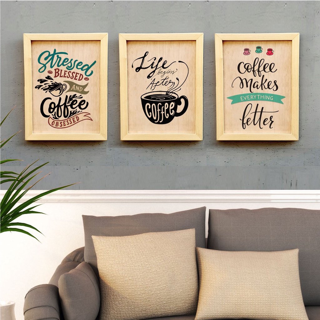 Jual HIASAN DINDING KOPI P KAYU / COFFEE WALL DECOR KAYU TRANSFER