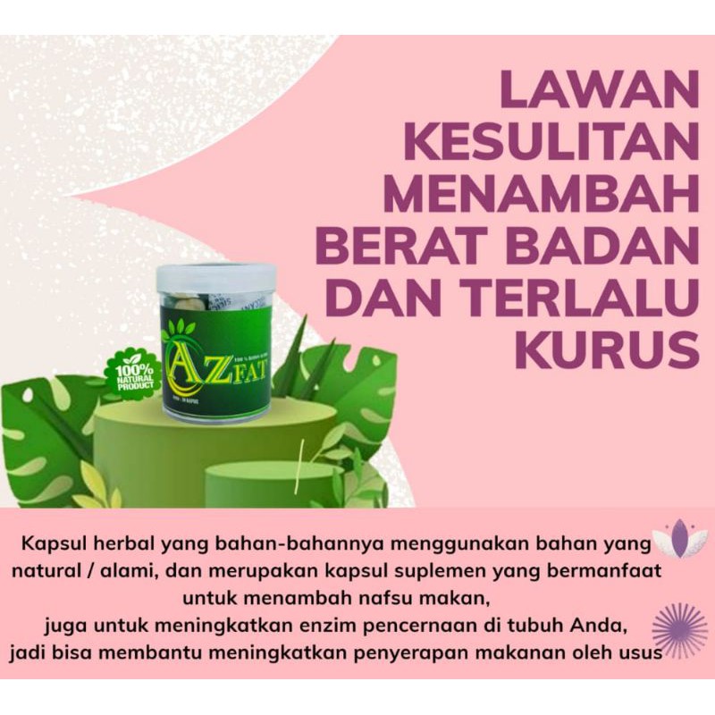 AZFAT, SUPLEMEN PENGGEMUK BADAN