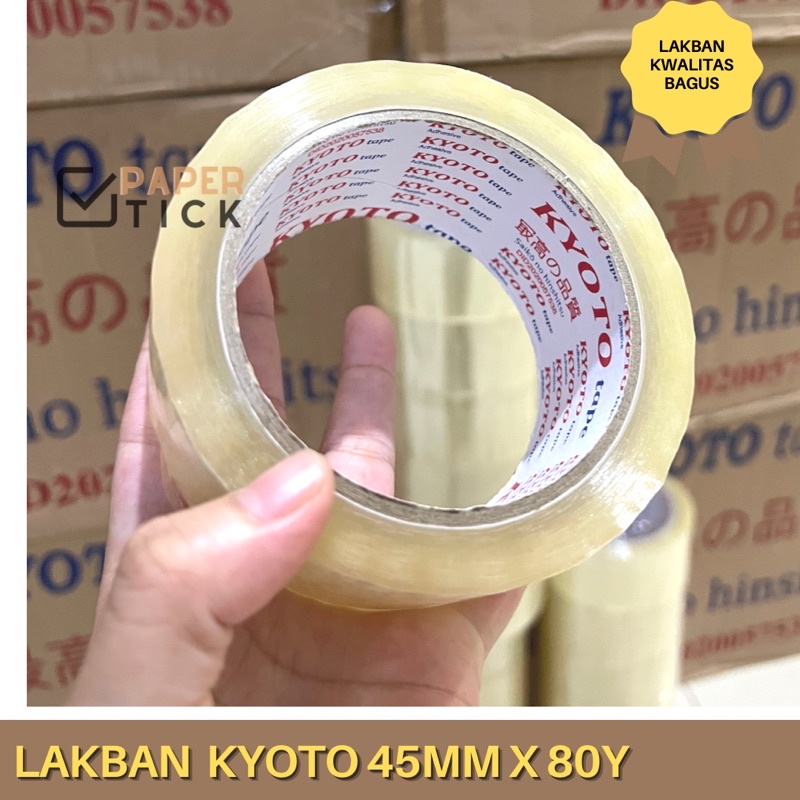 

Lakban Besar Isolasi 45MM X 90Y Plakban Selotip Bening Packaging Kemasan Perekat