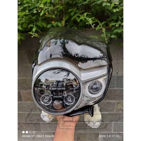 lampu tiger revo pece lampu tiger pece set daymaker 16 led+lampu projie saringgan headlamp tiger lam