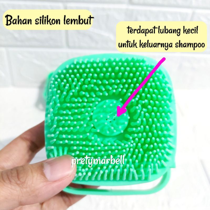 Sikat Mandi Grooming Hewan Kucing Bahan Silikon