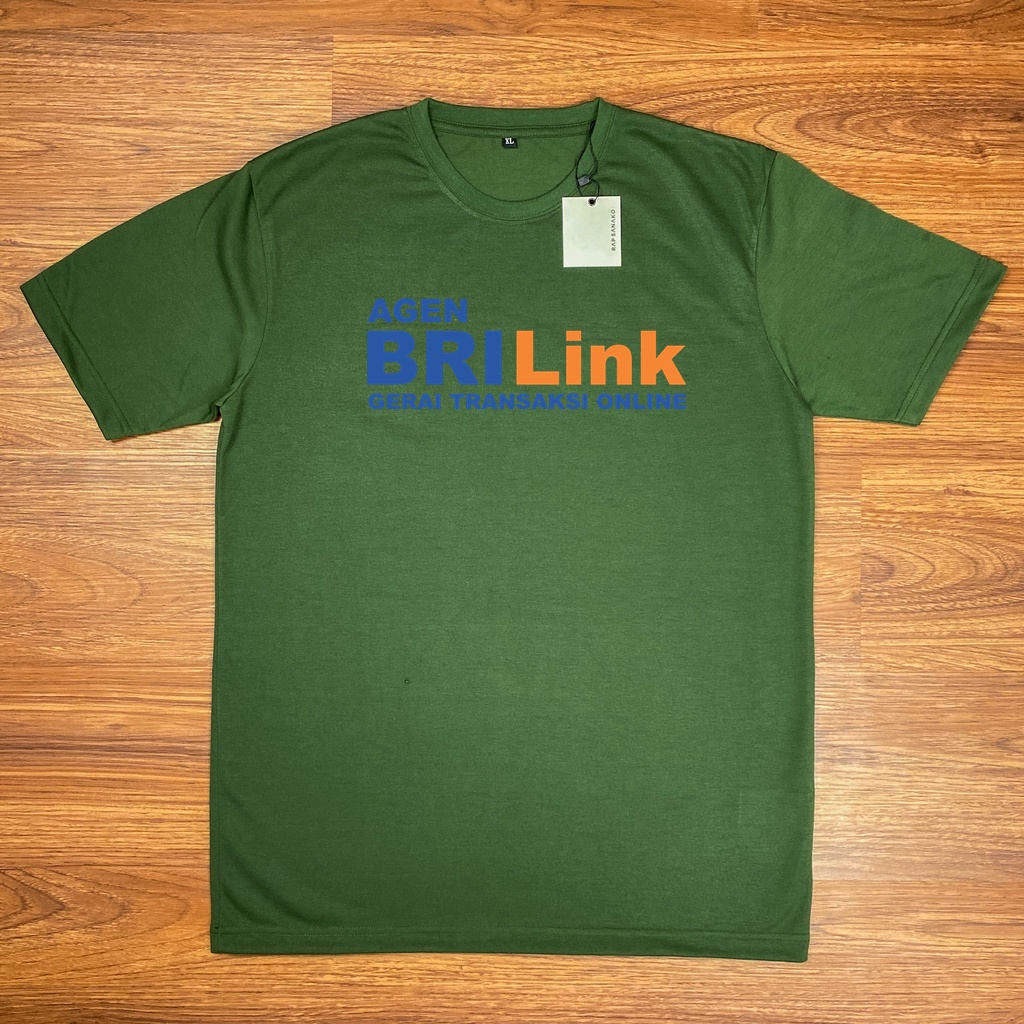 Kaos Agen BRILink Gerai Transaksi Online Lengan Pendek Katun Distro Terbaru