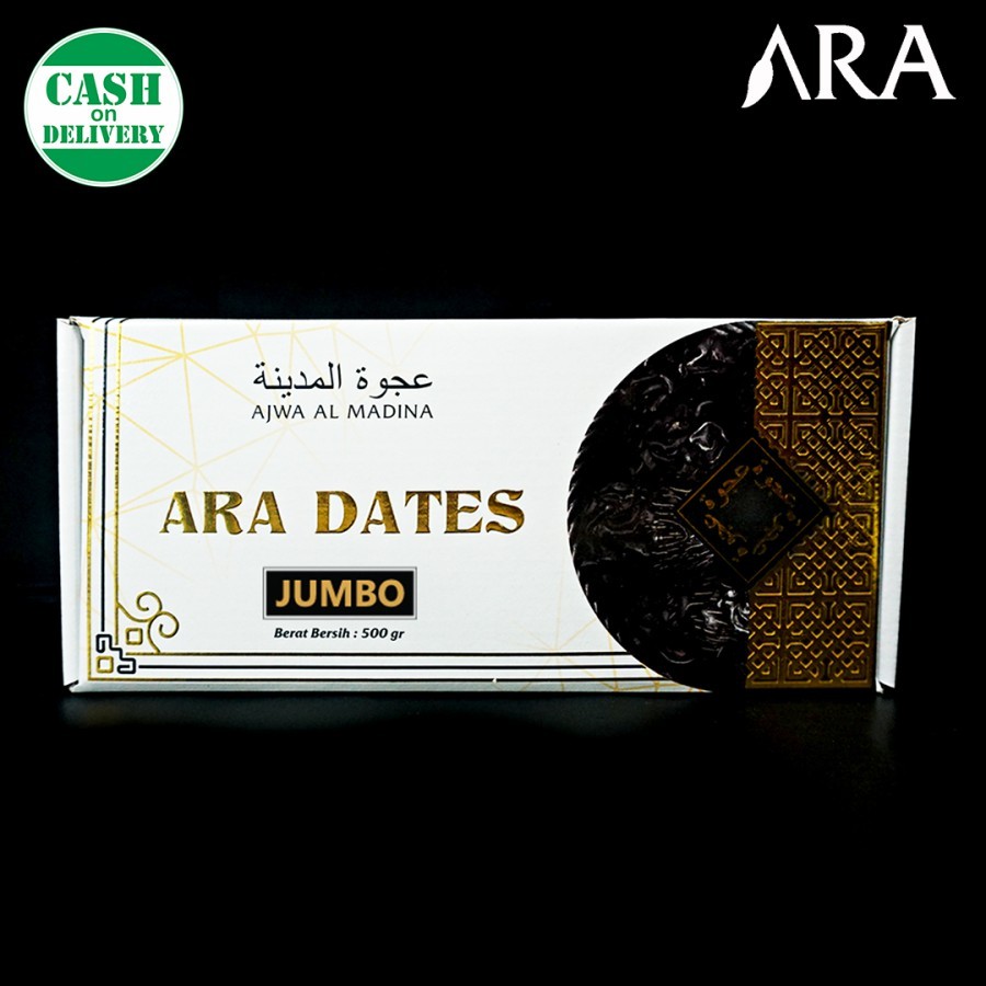 Kurma Ajwa Premium Jumbo ARA Dates 500 gram Original KEMTAN