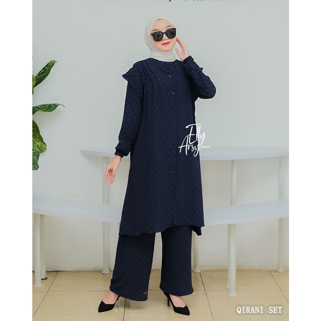 SET ROK CRINGKLE NAURA QIRANI BY ELLYARSY BUSANA KERJA MASA KINI FASHIONABLE WORKWEAR