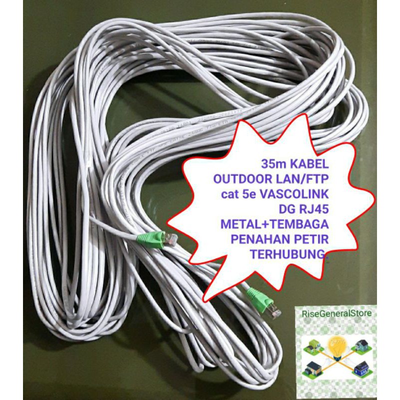 Kabel LAN Outdoor/FTP CAT6/5e Vascolink/Spectra/Zimmlink/NYK UTP/Indoor RJ45 CAT6/5 METAL,ecer meter-1