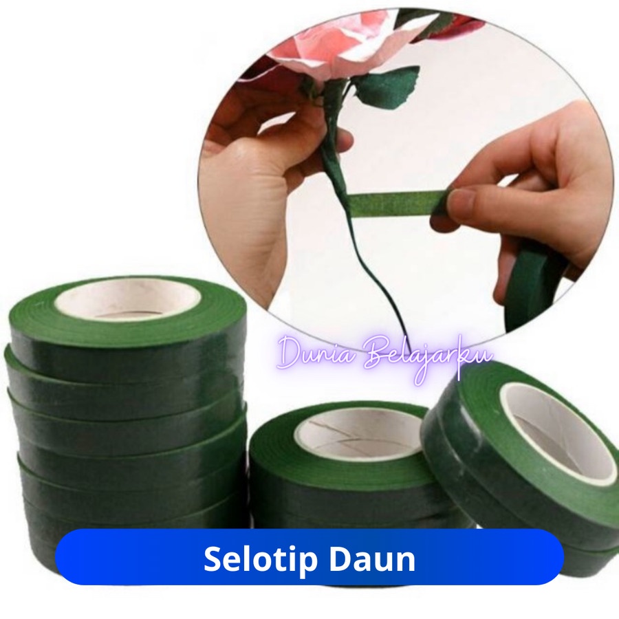 

Selotip Daun Hijau Isolasi Tangkai Floral Tape Lebar 12mm x 10 Yard