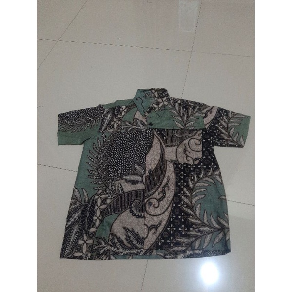 Maura Couple - Sania Ruffle Batik Couple Ori Ndoro Jowi Garansi Termurah Shopee - BATIK MODERN SOLO-Hem Anak KT