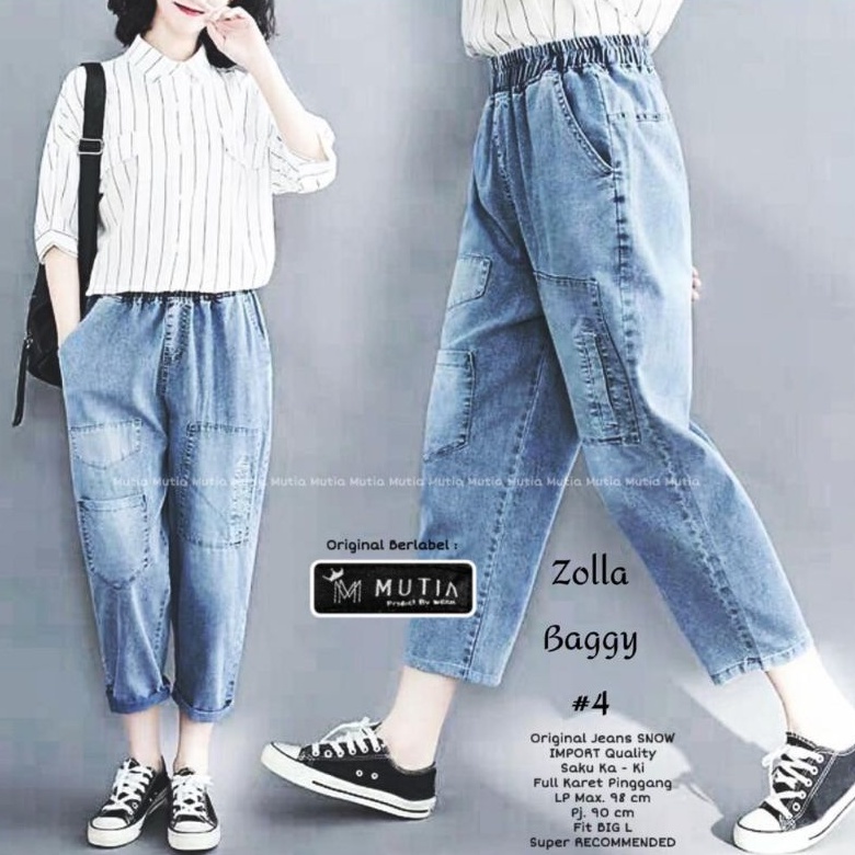 BAGGY JEANS FULL KARET WANITA // VEGA BAGGY PANTS