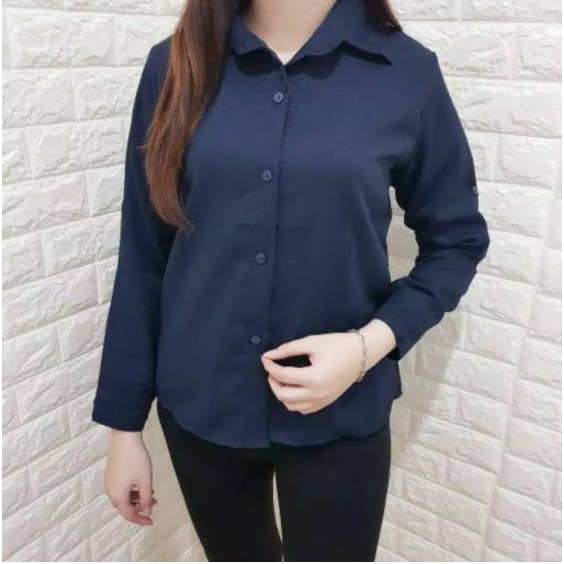 Kemaja wanita / kemeja basic / basic shirt / nagita kemeja bahan moscrepe