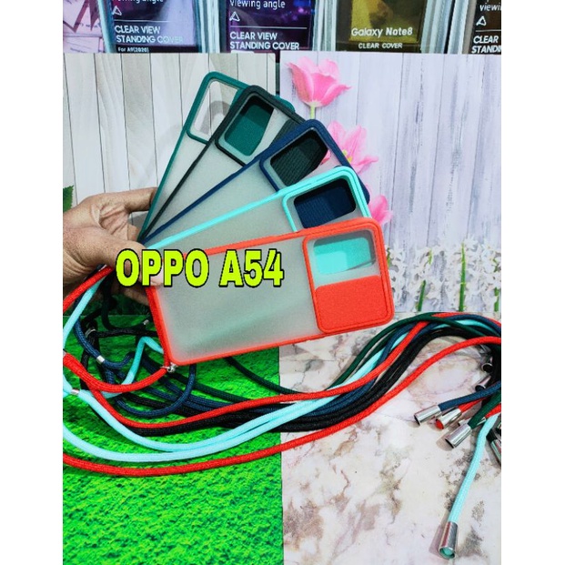 CASING OPPO A54 SLIDE CAMERA PLUS TALI MODEL TERBARU