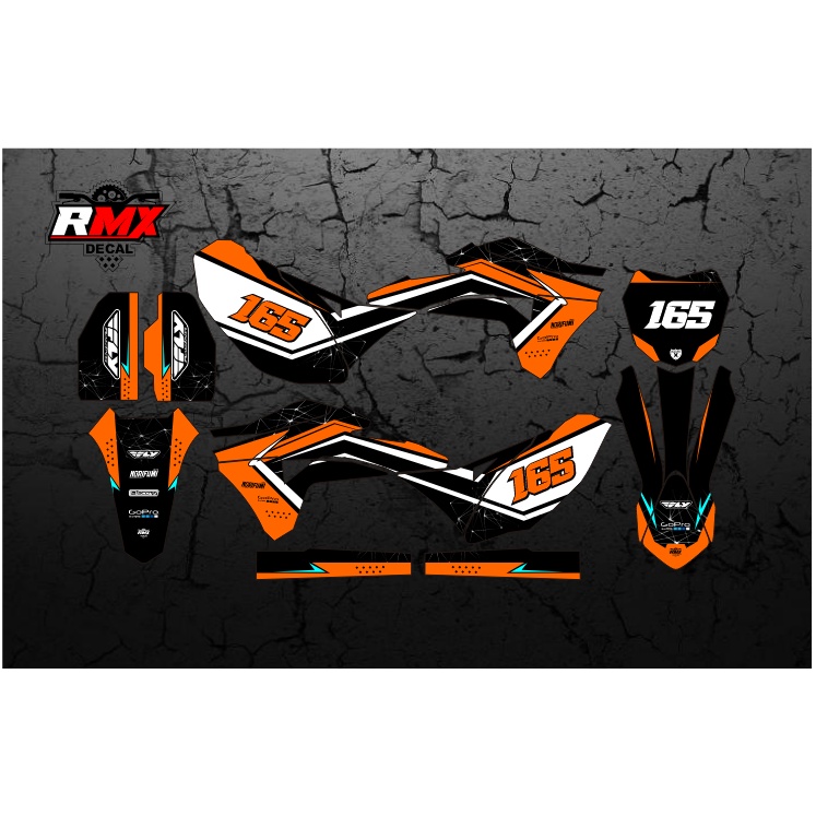 DECAL GORDON FULLBODY (007) DEKAL STIKER KLX GORDON HITAM MERAH, KUNING, HIJAU, BIRU TUA/MUDA, EMAS/