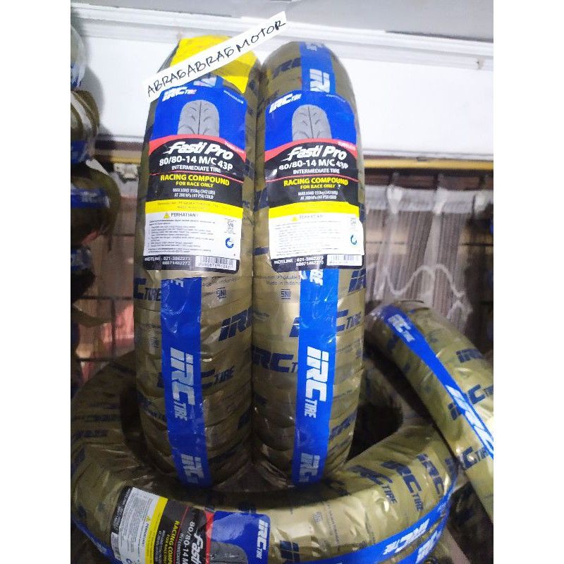 BAN LUAR IRC SOFT COMPOUND MATIC RACE 80/80-14 FASTI PRO