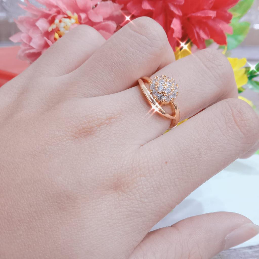 Kenten Acc - Cincin Emas Permata Perhiasan Wanita Fashion Harian / Cincin Dewasa C-22