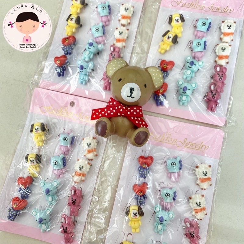 Bros Pin Bt21 karakter bts 12pc grosir lusinan termurah