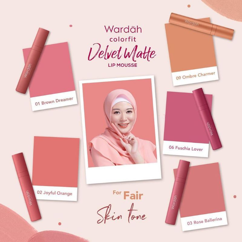 Wardah Colorfit Velvet Matte Lip Mousse 4g/Lipcream Wardah