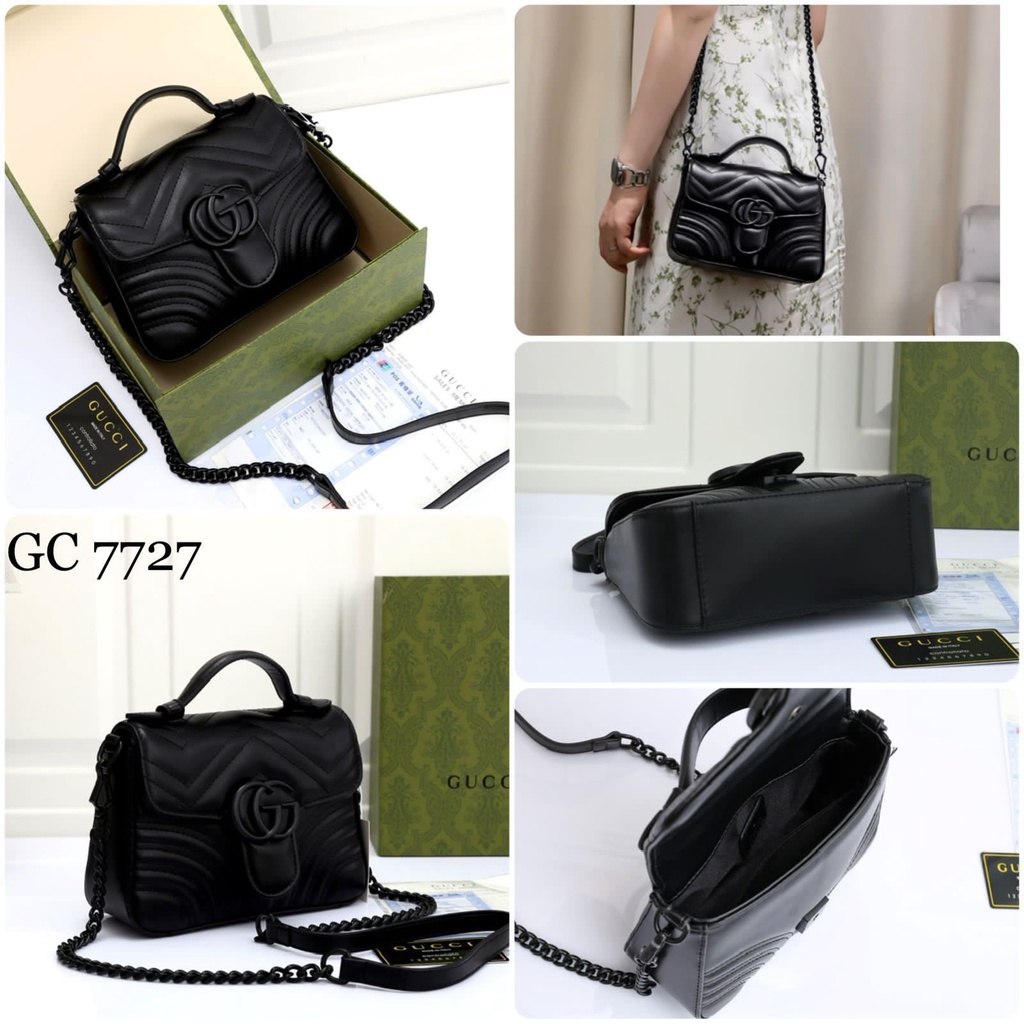 TAS WANITA BATAM IMPORT GUCCI SHOULDER BAG 7727 KWALITAS SEMI ORIGINAL