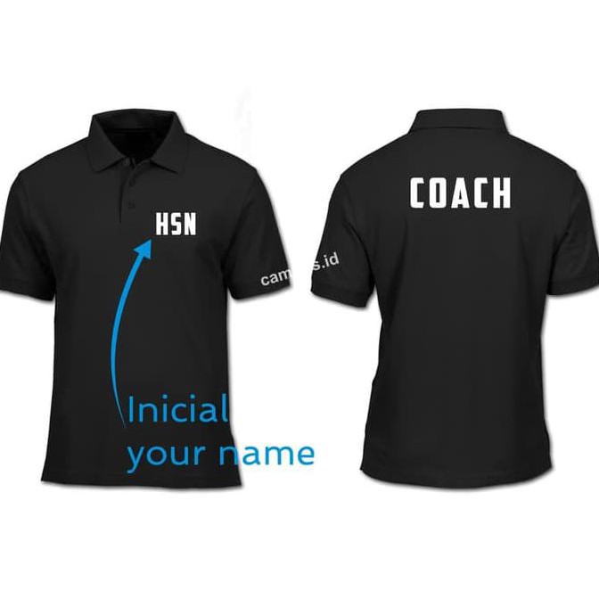 promo kaos polo shirt obral baju kerah murah pelatih coach + inisial polos terbaru