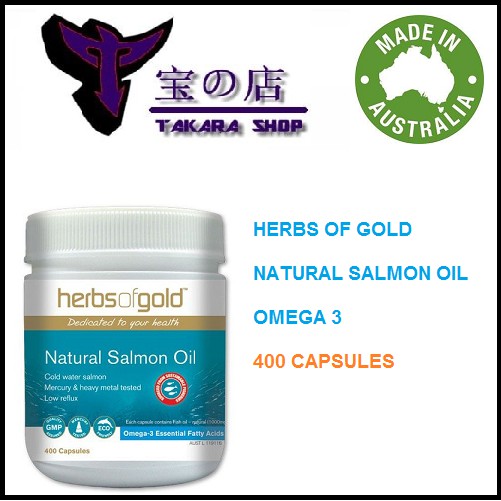 Herbs of Gold Natural Salmon Oil - 400 capsules