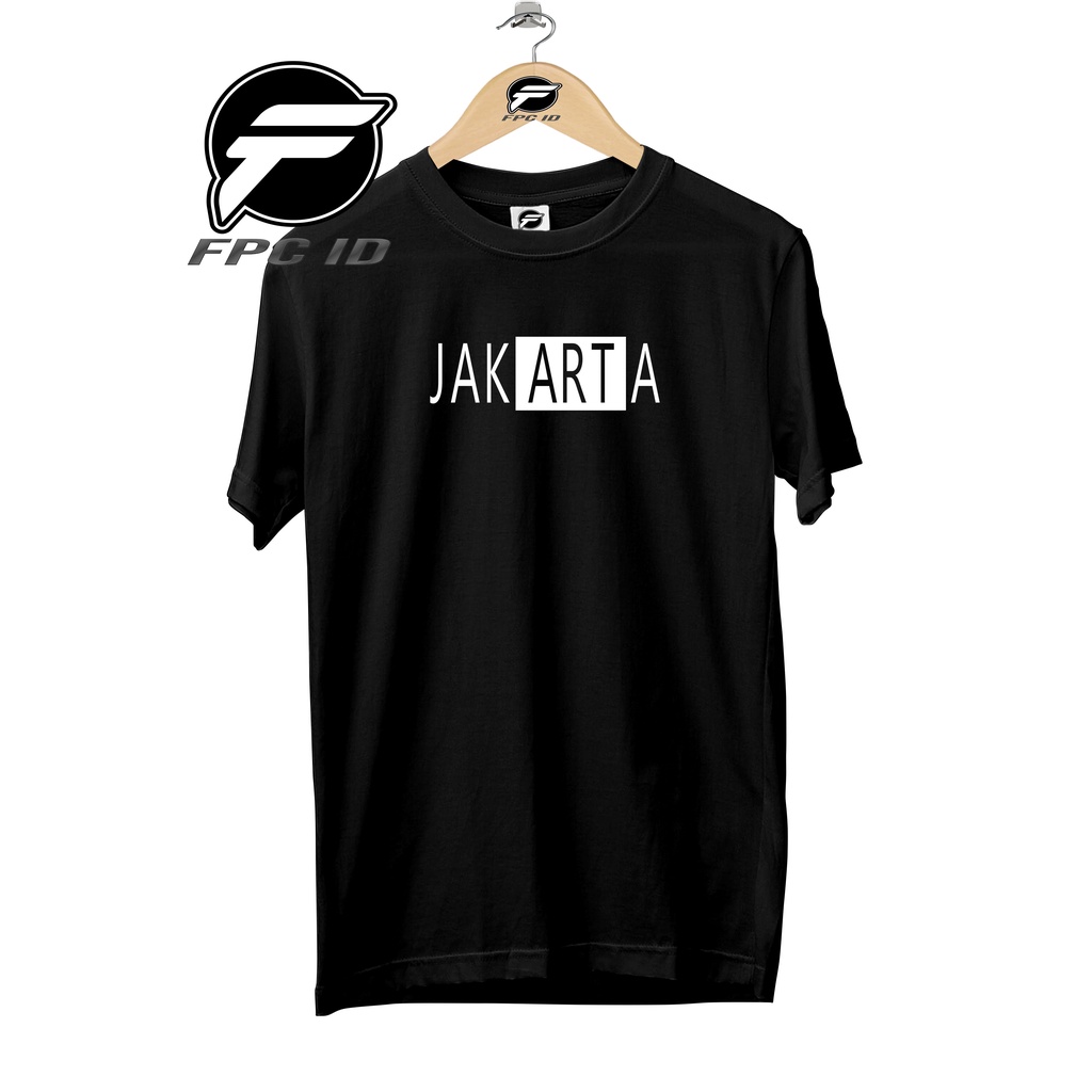 Kaos Seni Jakarta Original Cotton Combed 30s Pakaian Distro Jumbo Murah