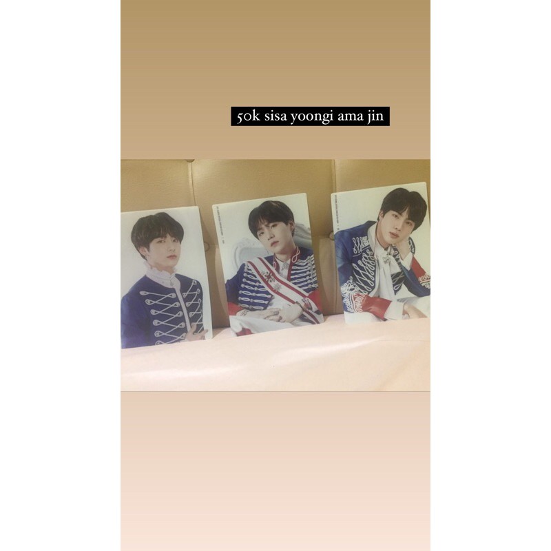 BTS Official Yoongi Jin Namjoon Army 5th Clear File