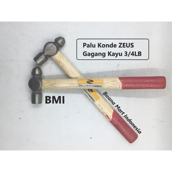 Palu Konde ZEUS 3/4LB Gagang Kayu | Palu Getok | Martil GG Kayu (1PC)