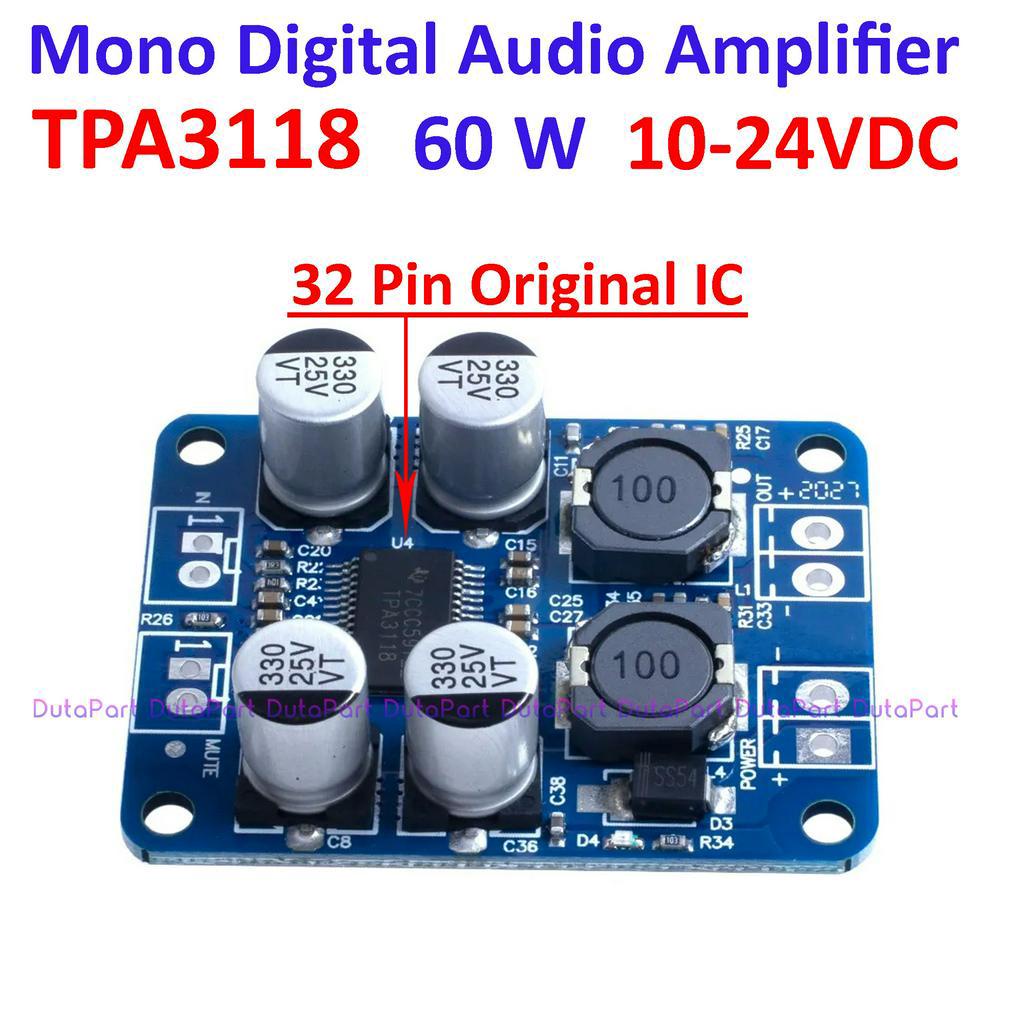 TPA3118 Class D 60Watt BTL Mono Digital Audio Power Amplifier Module