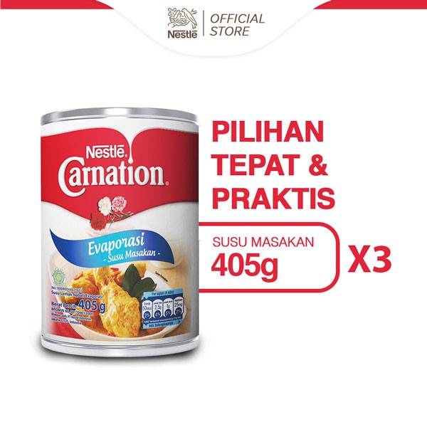 

(BISA COD) NESTLE Carnation Susu Masakan Evaporasi 405g - 3pcs