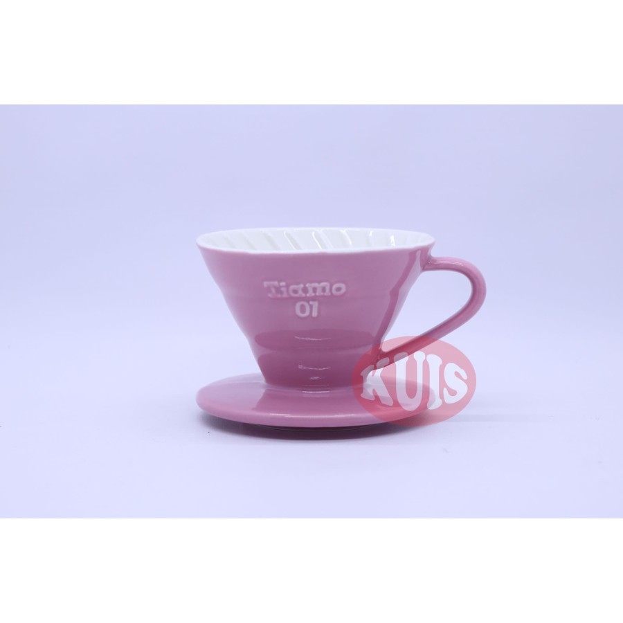 Tiamo Ceramic Coffee Dripper V60 1-2 Cup / Tiamo Coffee Dripper V60 size 01 untuk 1-2 Cup Kopi