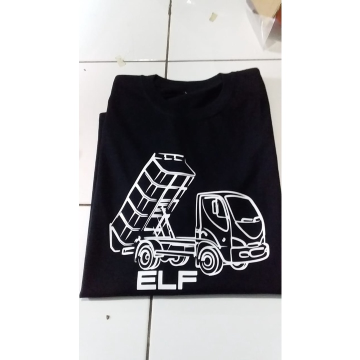 Kaos Tshirt Truck Dump Baju Truk Dam Driver Mbois Mitsubishi Elf Premium