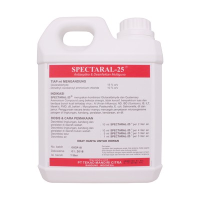spectaral-25 spectaral 25 isi 1 liter - disinfektan multiguna