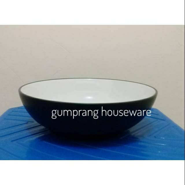Mangkok keramik hitam noritake colorwave biru tua navy cream tosca