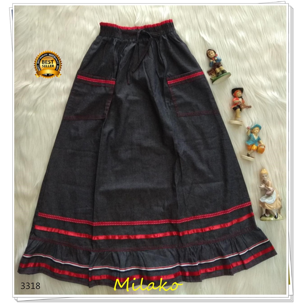 ROK JEANS ANAK PEREMPUAN PANJANG UMUR 10 TAHUN