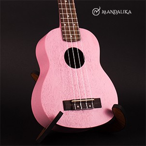 Ukulele Soprano Mandalika Fullset Include Tas - Pastel Pink