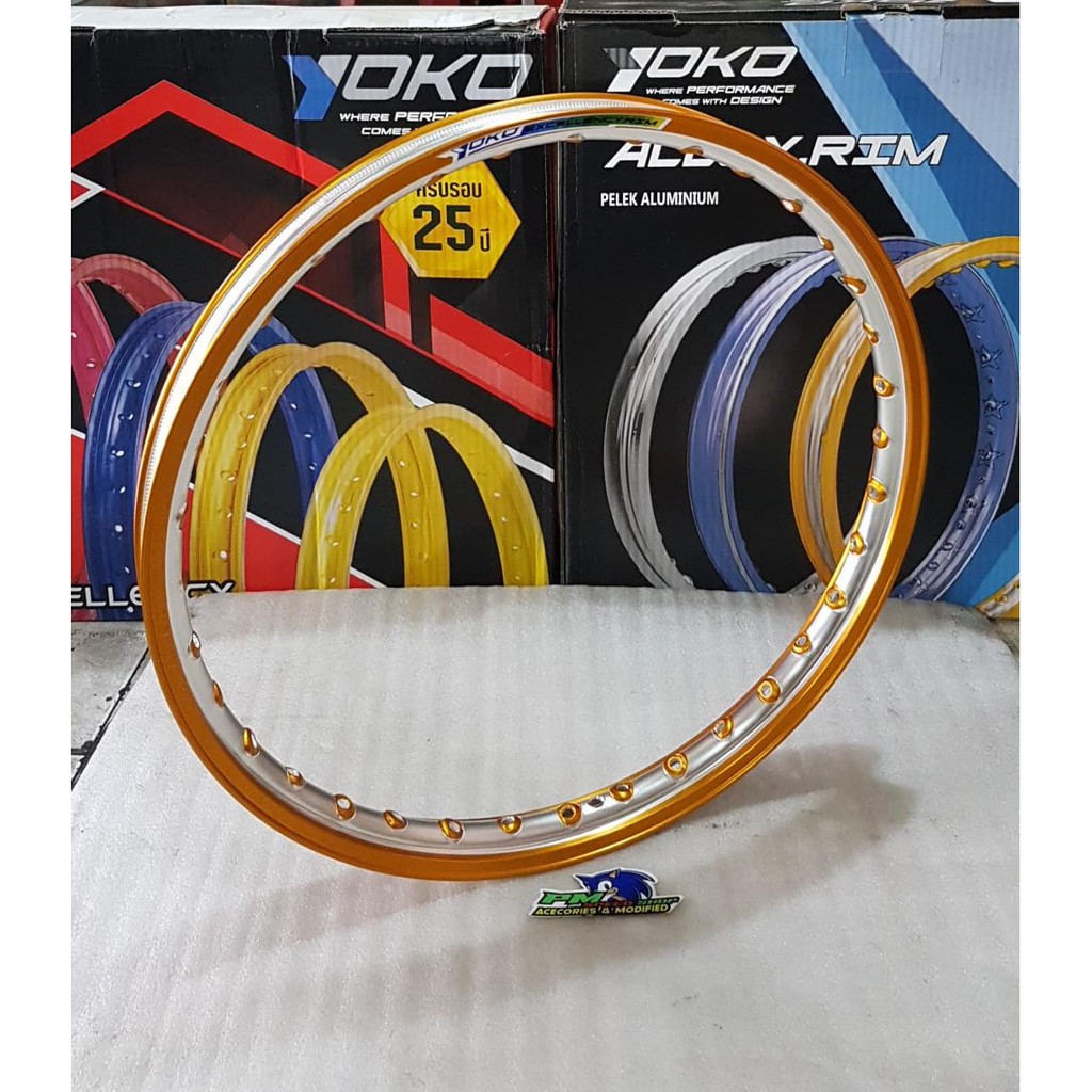 VELG YOKO TWO TONE SILVER/GOLD Ring 160x17 1pcs