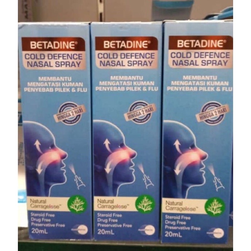 Jual Betadine Cold Defence Adult Nasal Spray 20 Ml Shopee Indonesia