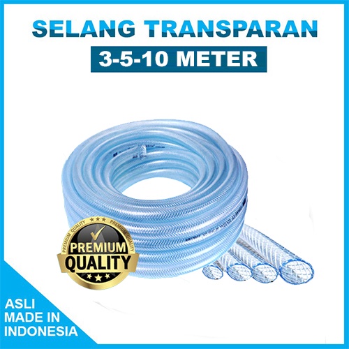 SELANG AIR TRANSPARAN 5 METER / SELANG KEBUN  / SELANG AIR 10 METER / SELANG CUCI KENDARAAN / SELANG TAMAN