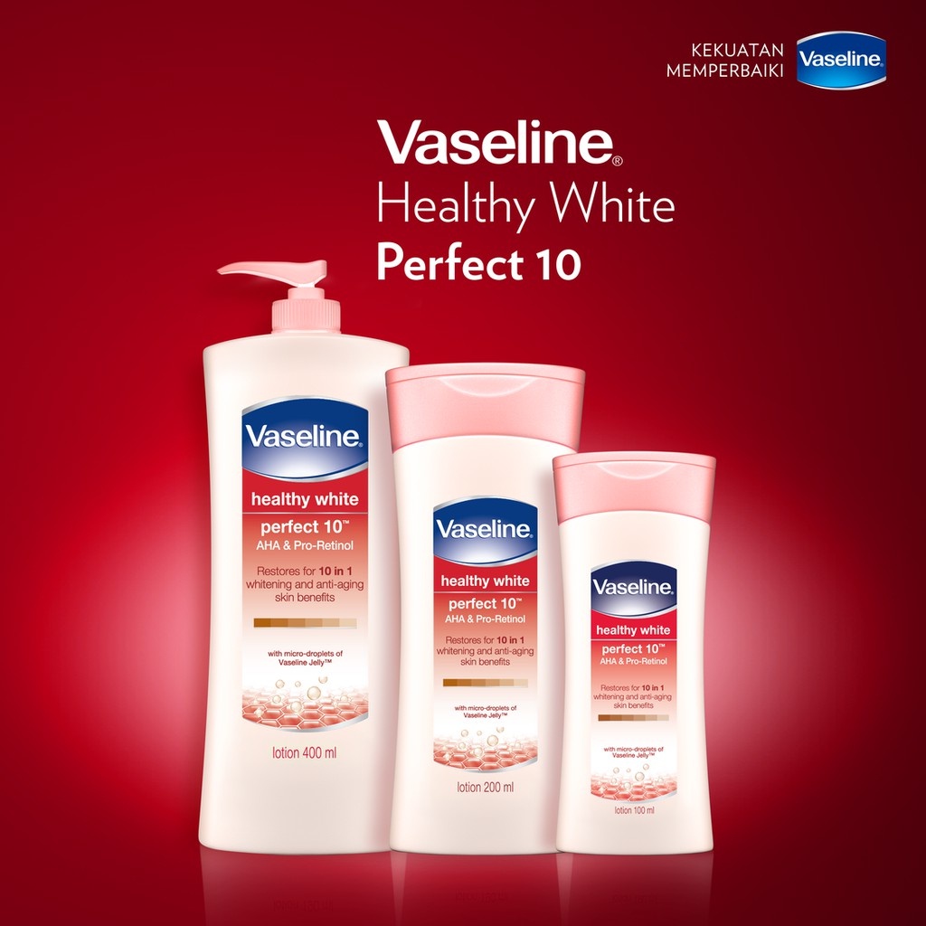 Vaseline Lotion Healthy Bright Perfect 10 400Ml