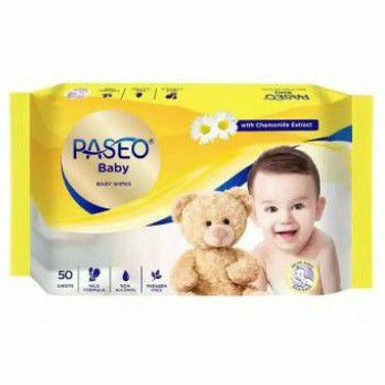 PASEO Baby wipes  beli 1 gratis 1 Tissue 50+50 sheet Tisu basah jojoba (no.157)