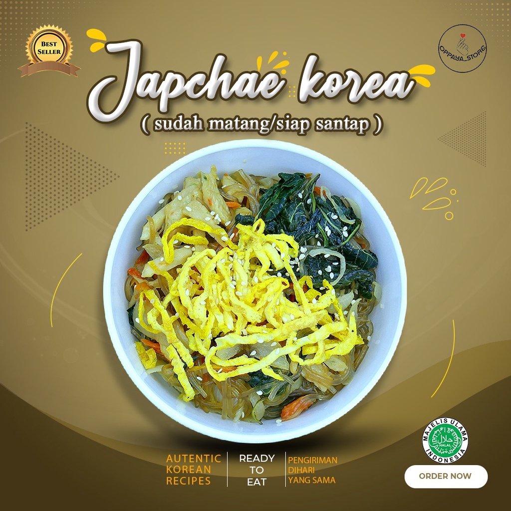 

Japchae Korea (Mi Bihun Korea) Halal Siap Makan Halal Instant Delivery