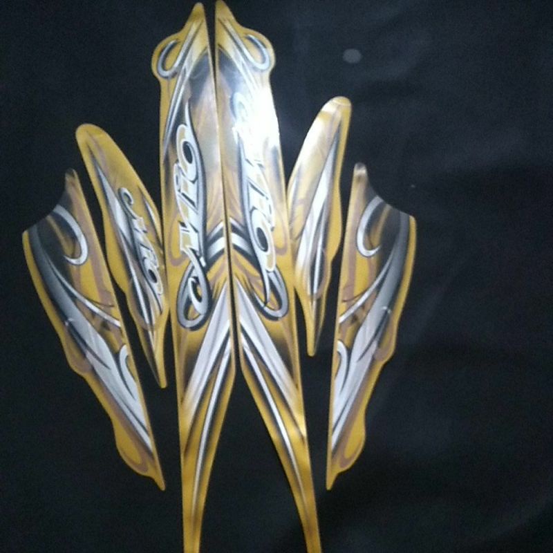 Sticker striping mio kuning Lisbody mio original taun 2010 kuning