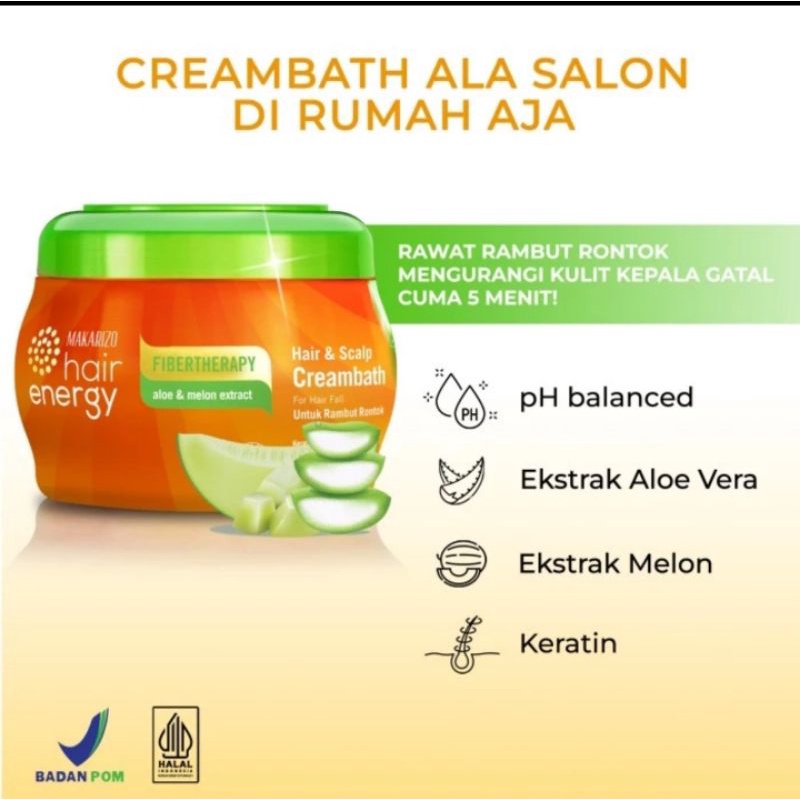 MAKARIZO Creambath Hair Energy Hair &amp; Scalp Cream 500gr