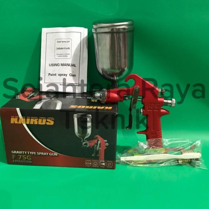 SPRAYGUN F75 KAIROS / SPRAYGUN BAGUS F75 TABUNG ATAS Termurah