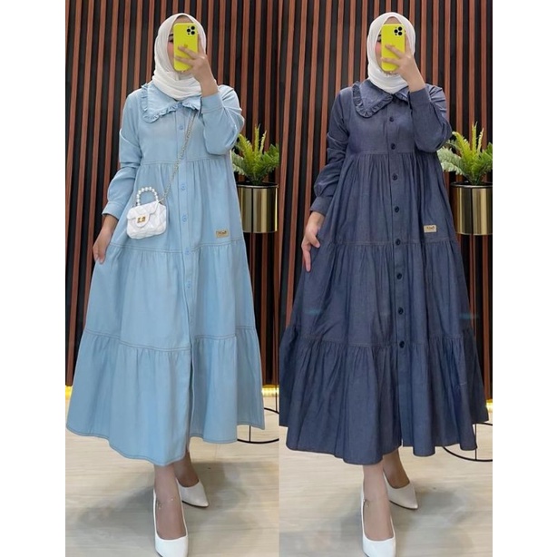 midi dress belifi (special denim)VIRAL