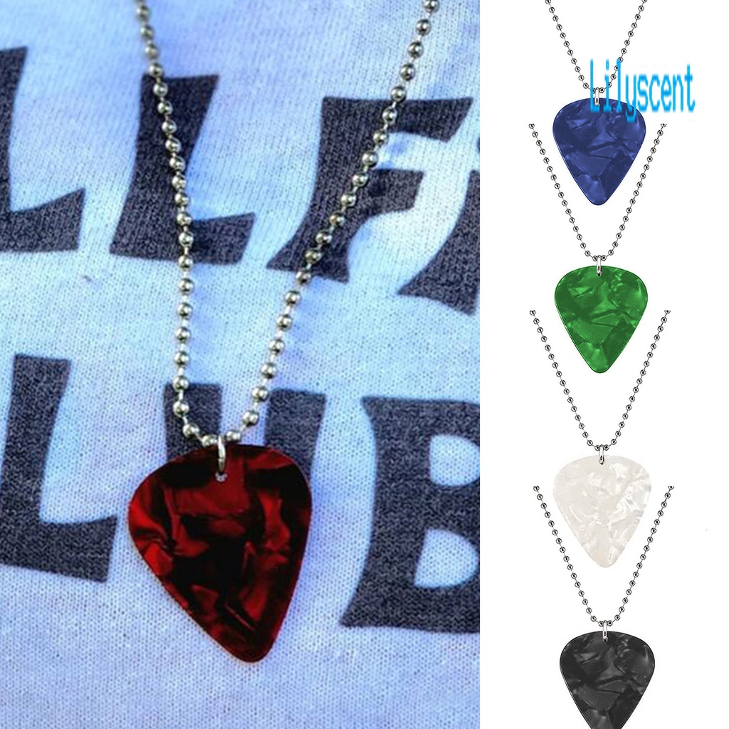 Kalung Liontin Pick Gitar Untuk Unisex