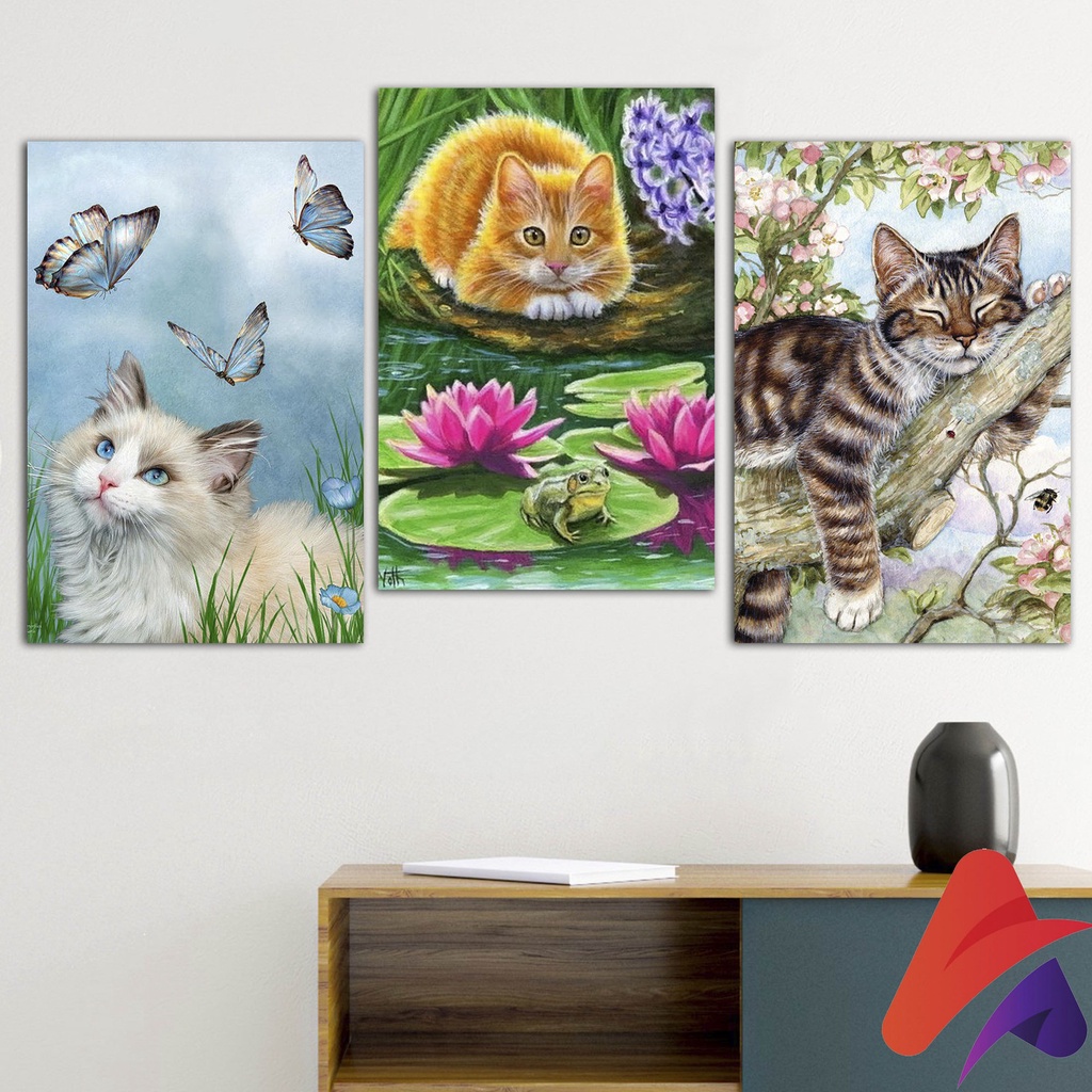 HIASAN DINIDNG KUCING (20X30) WALL DECOR PAJANGAN POSTER DINDING GAMBAR KUCING