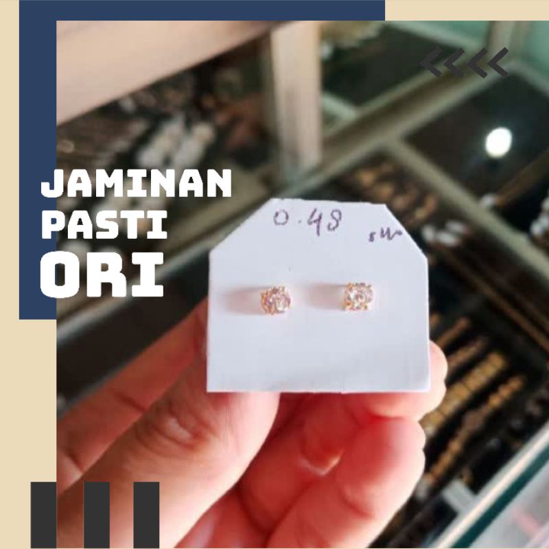 Anting Tindik Emas Muda Anting Tusuk Model Permata Anting Wanita Cantik