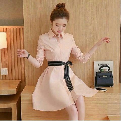 [Dress viana Varian Warna RO] Dress Wanita Twiscont Putih/Abu Abu