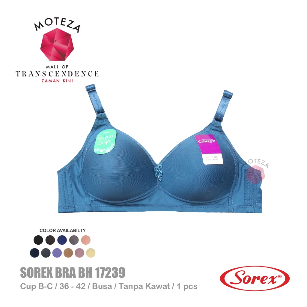 Sorex Bra - BH 17239 - Busa Cup B - C / Tanpa Kawat - Super Soft - Uk 36 - 42