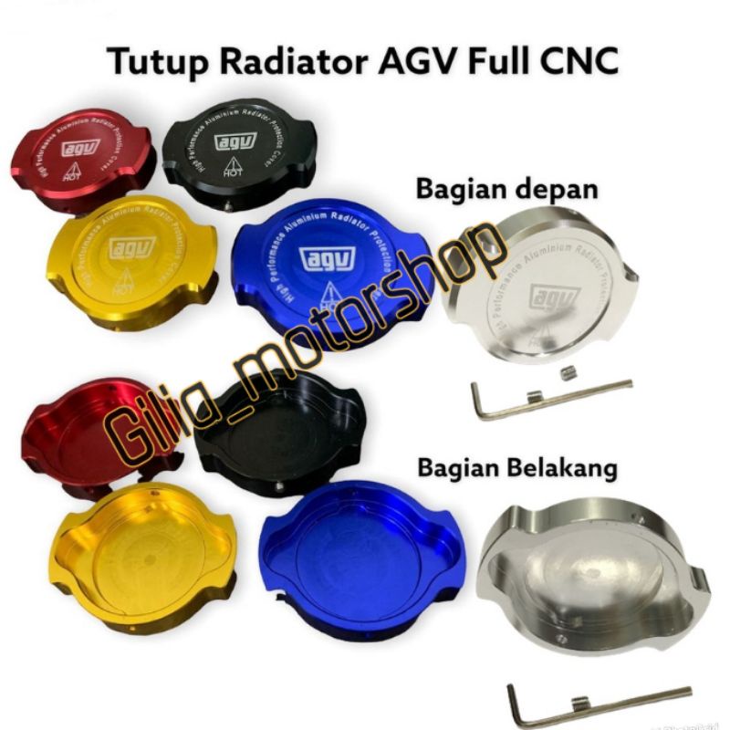 Cover Tutup Radiator Kap Radiator AGV Racing Full CNC Variasi Motor Nmax Vario PCX Aerox Dll