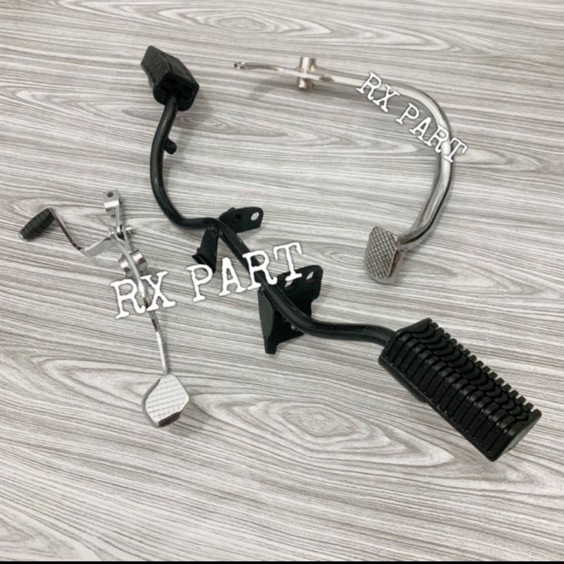 Paket Set Besi Barstep Pedal Rem Opran Gigi Dan Karet injekan Rx King New Rx Lama
